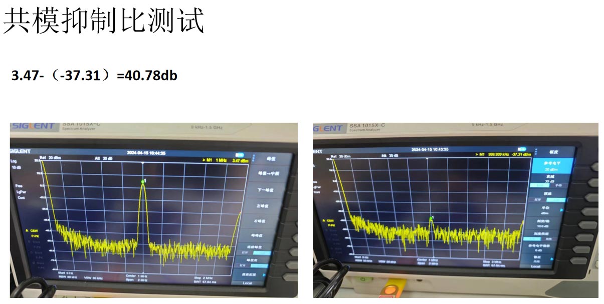 平衡光電探測器測試實驗報告